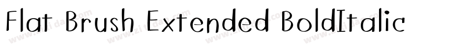 Flat Brush Extended BoldItalic字体转换